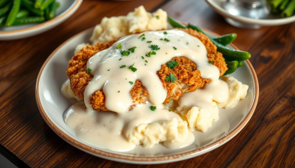 Chicken Fried Steak with Cream Gravy