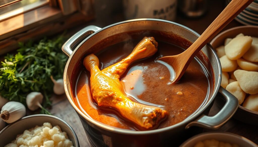 Making Gravy for Turkey Necks