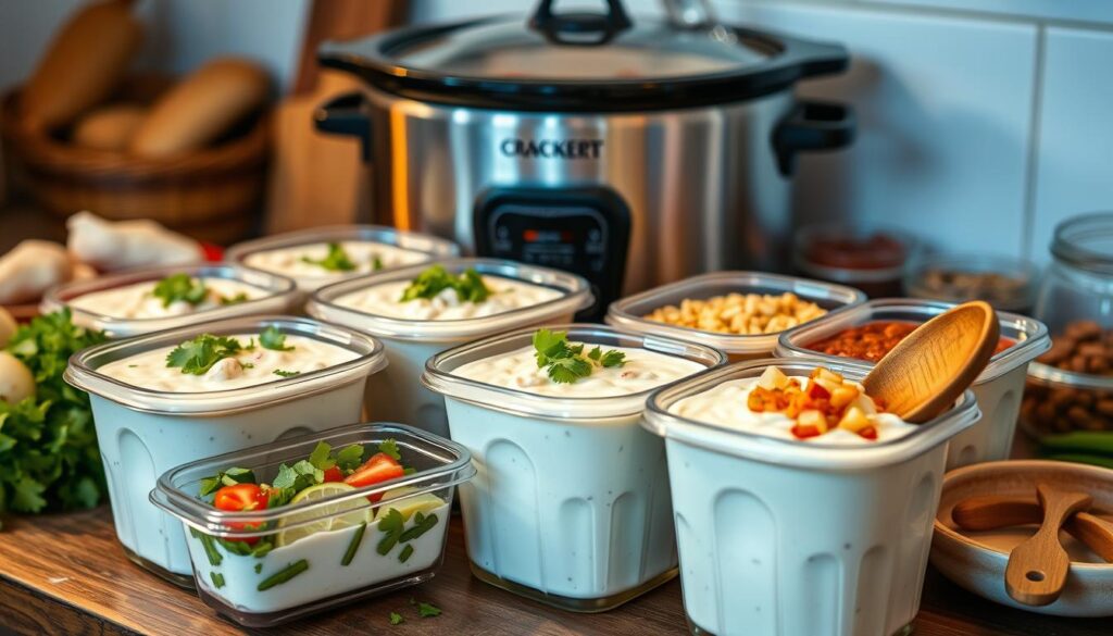 Meal Prep White Chicken Chili Storage