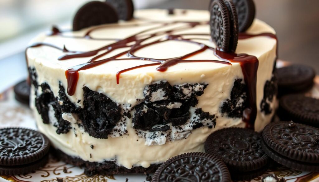 Oreo Chunks in Cheesecake