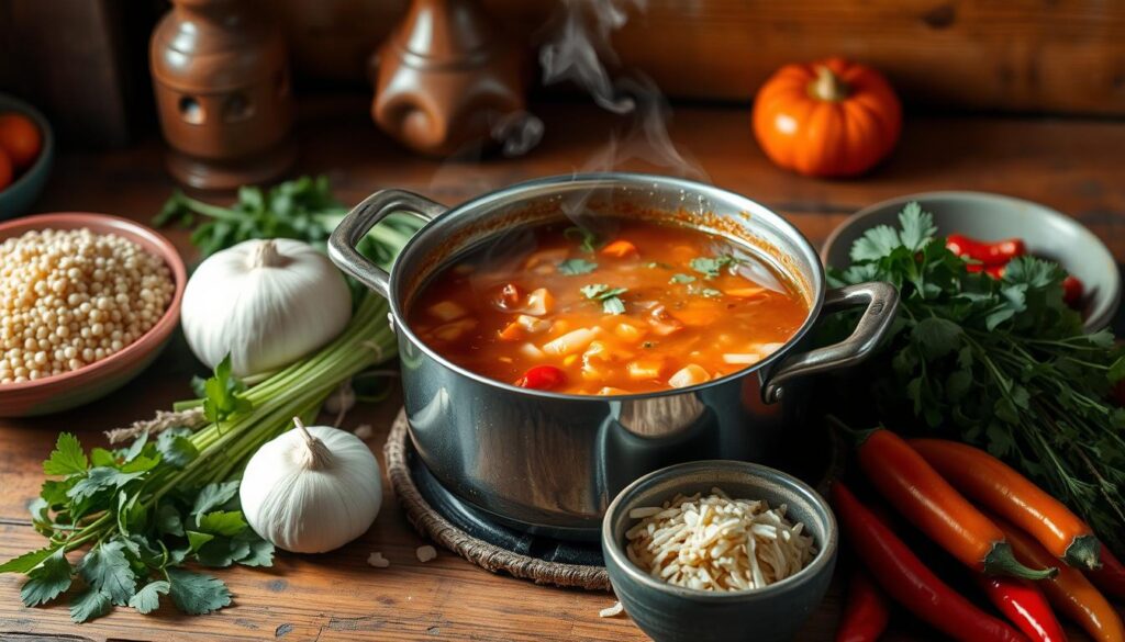 Pozole Broth Preparation