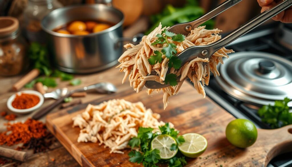 Shredded Chicken Preparation