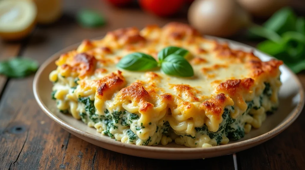 Spinach Artichoke Pasta Bake