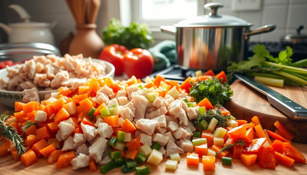 Turkey Vegetable Soup Preparation