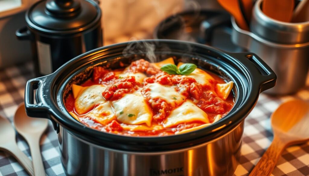 crockpot ravioli lasagna